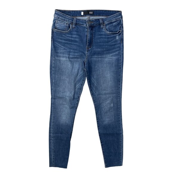 KUT Mia High Rise Skinny Jeans Size 8 Medium Wash Stretch - Picture 1 of 7